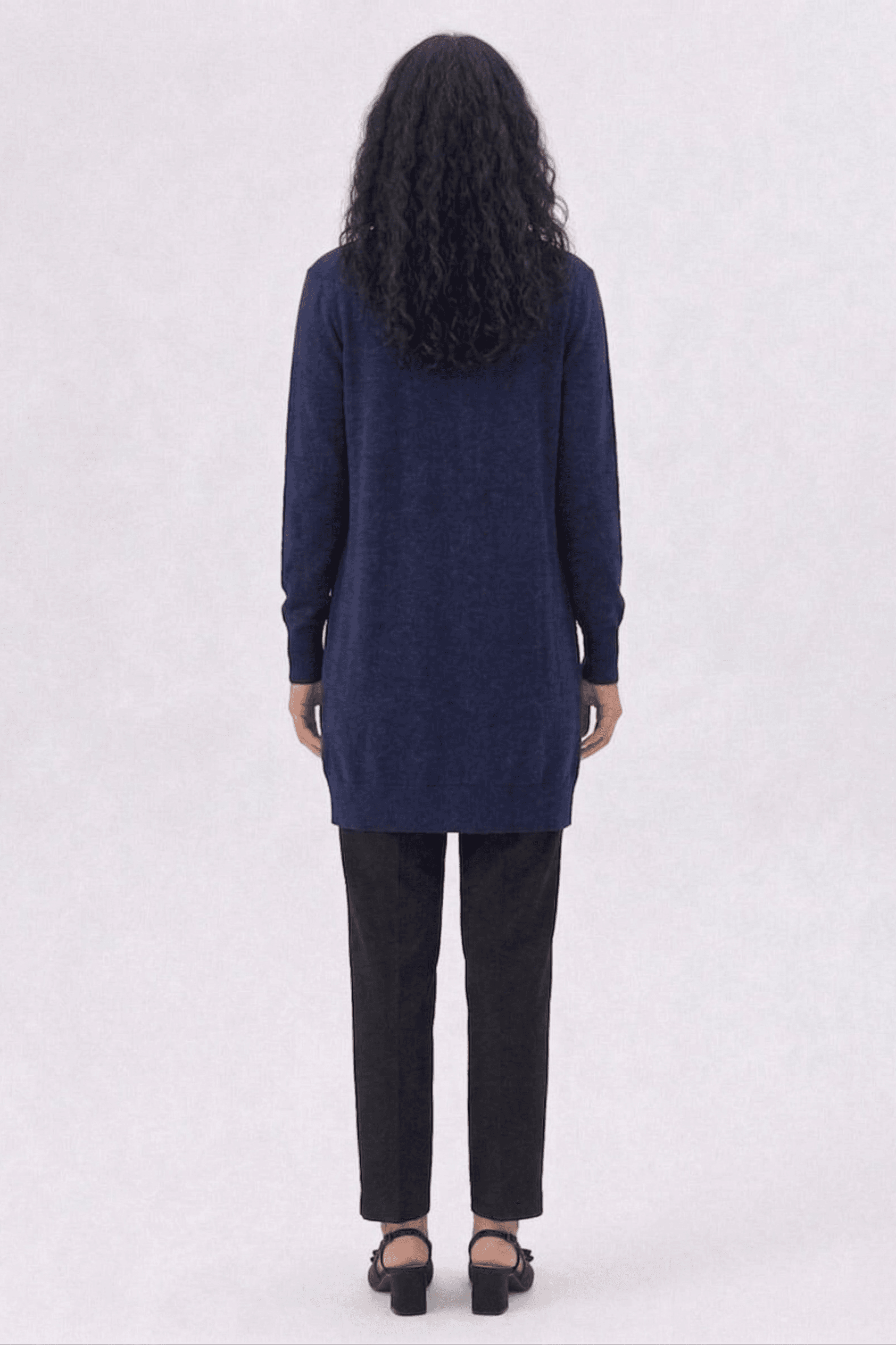 Cárdigan Largo Punto Fino 4