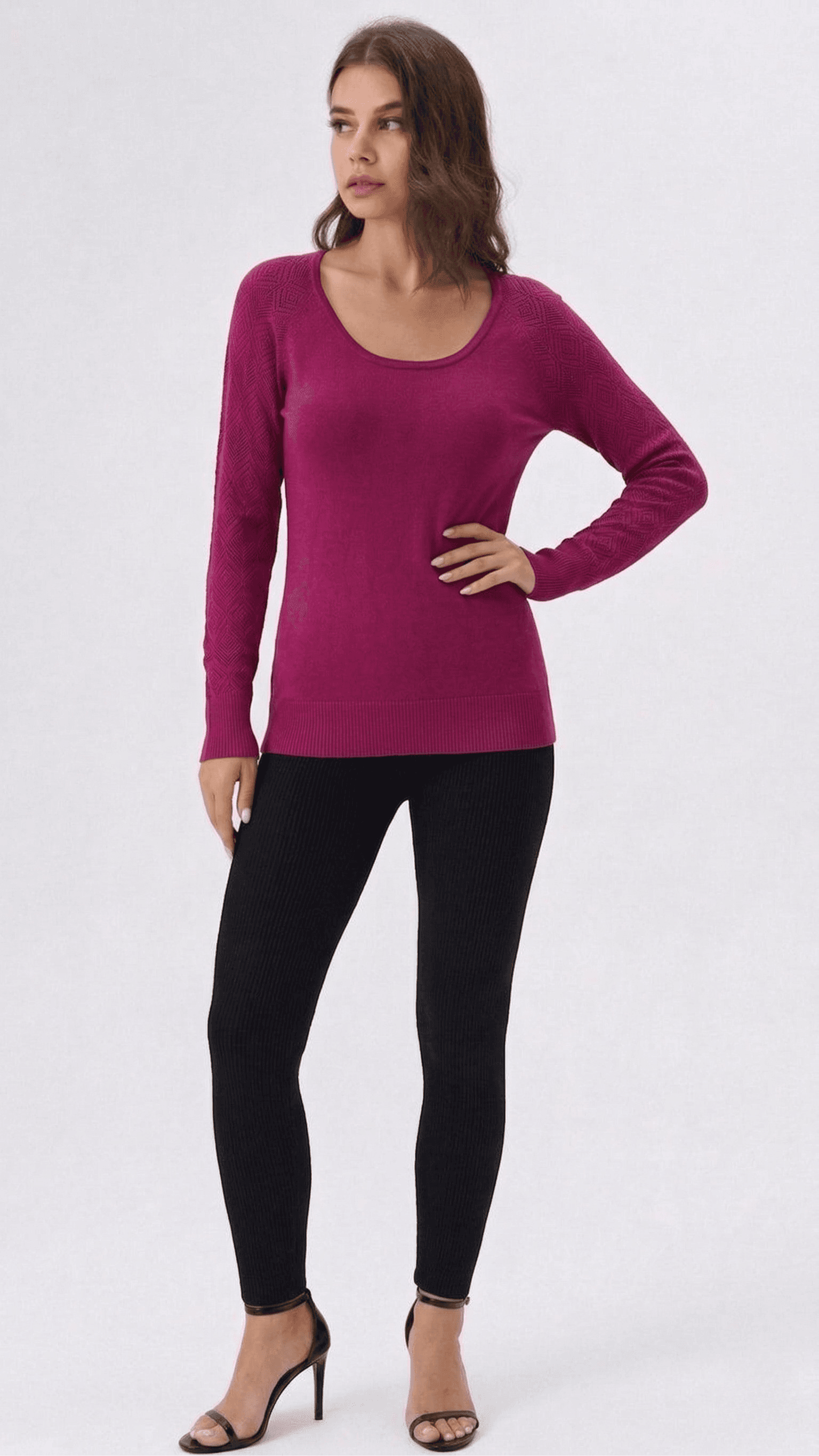 Suéter Punto Fino Mangas Caladas 1