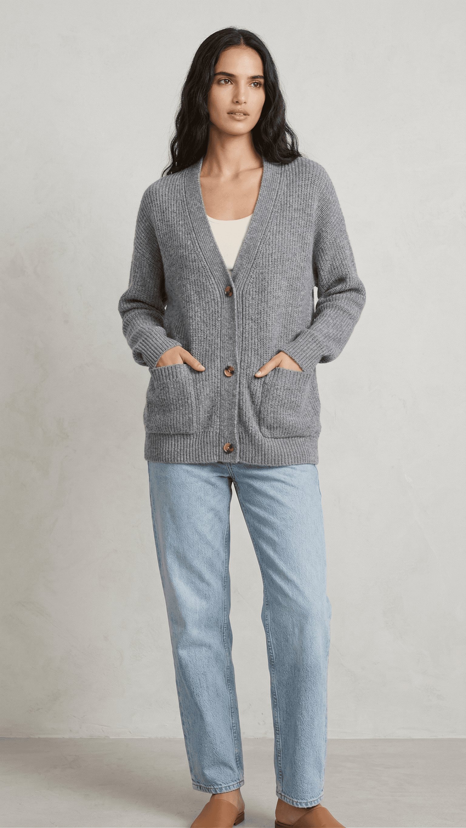 Cárdigan Invierno Punto Grueso 1