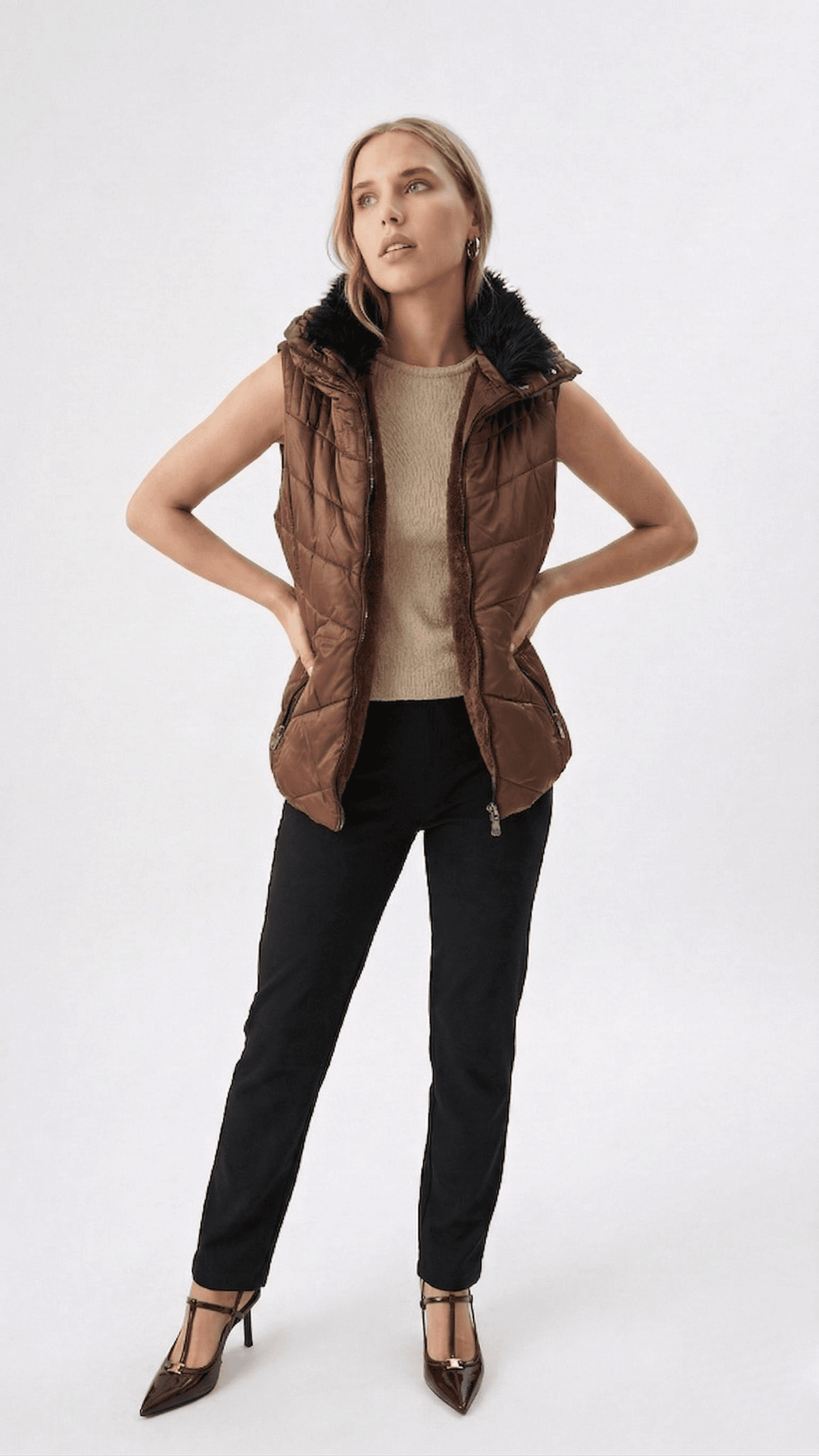 Chaleco Acolchonado Efecto Brillo 1