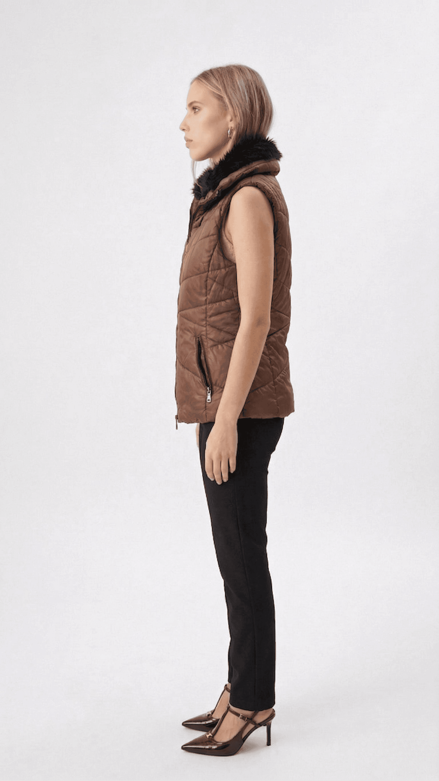 Chaleco Acolchonado Efecto Brillo 3