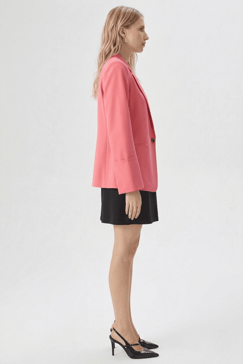 Blazer Fluido Primavera de Botón Único 3