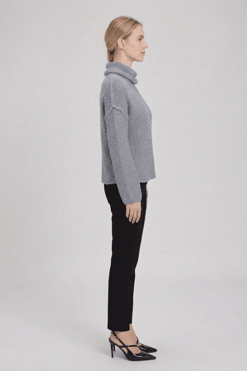 Suéter de Punto Grueso Cuello Vuelto 3