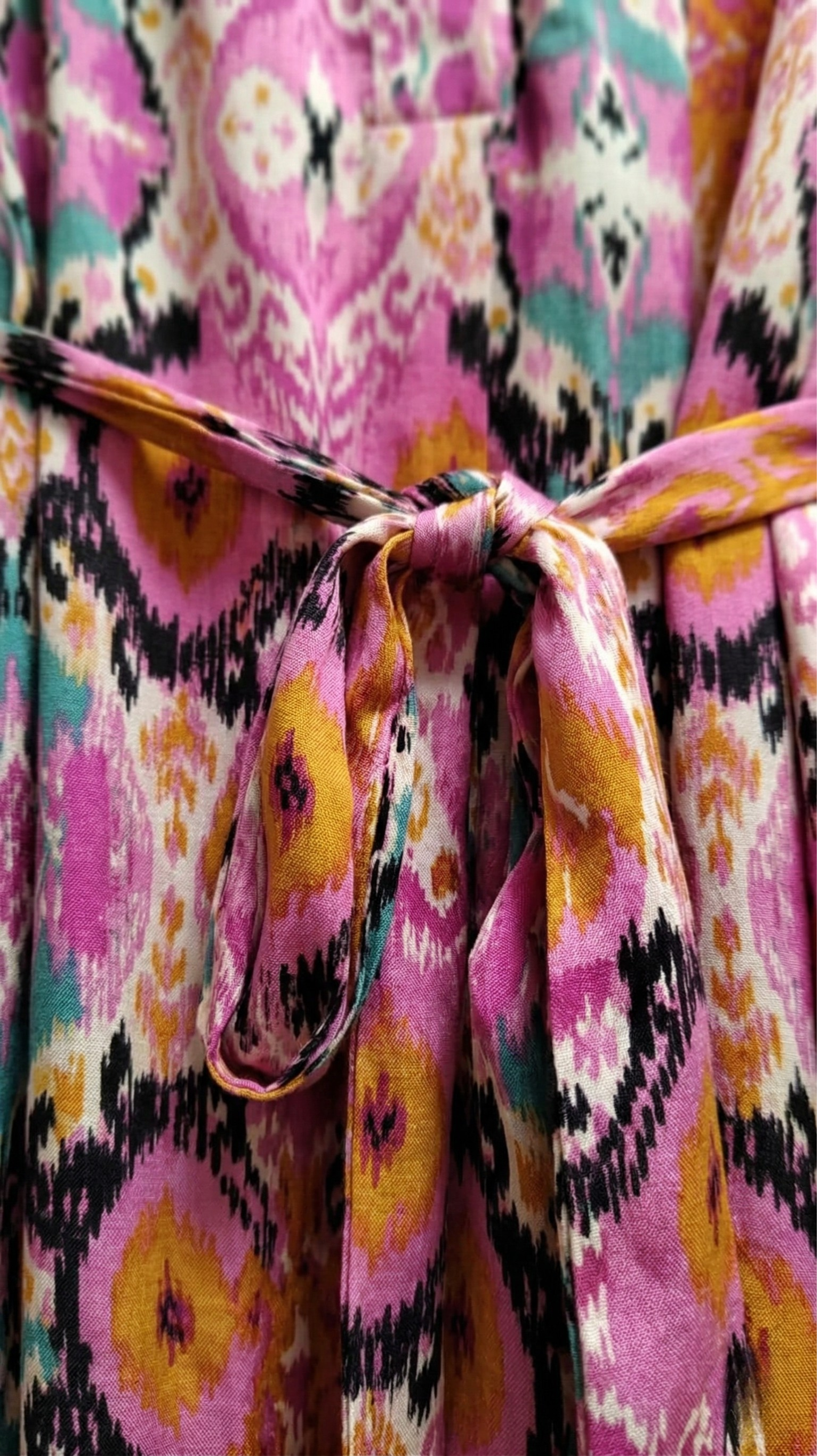 Vestido Largo Camisero de Estampado Étnico — vista 2