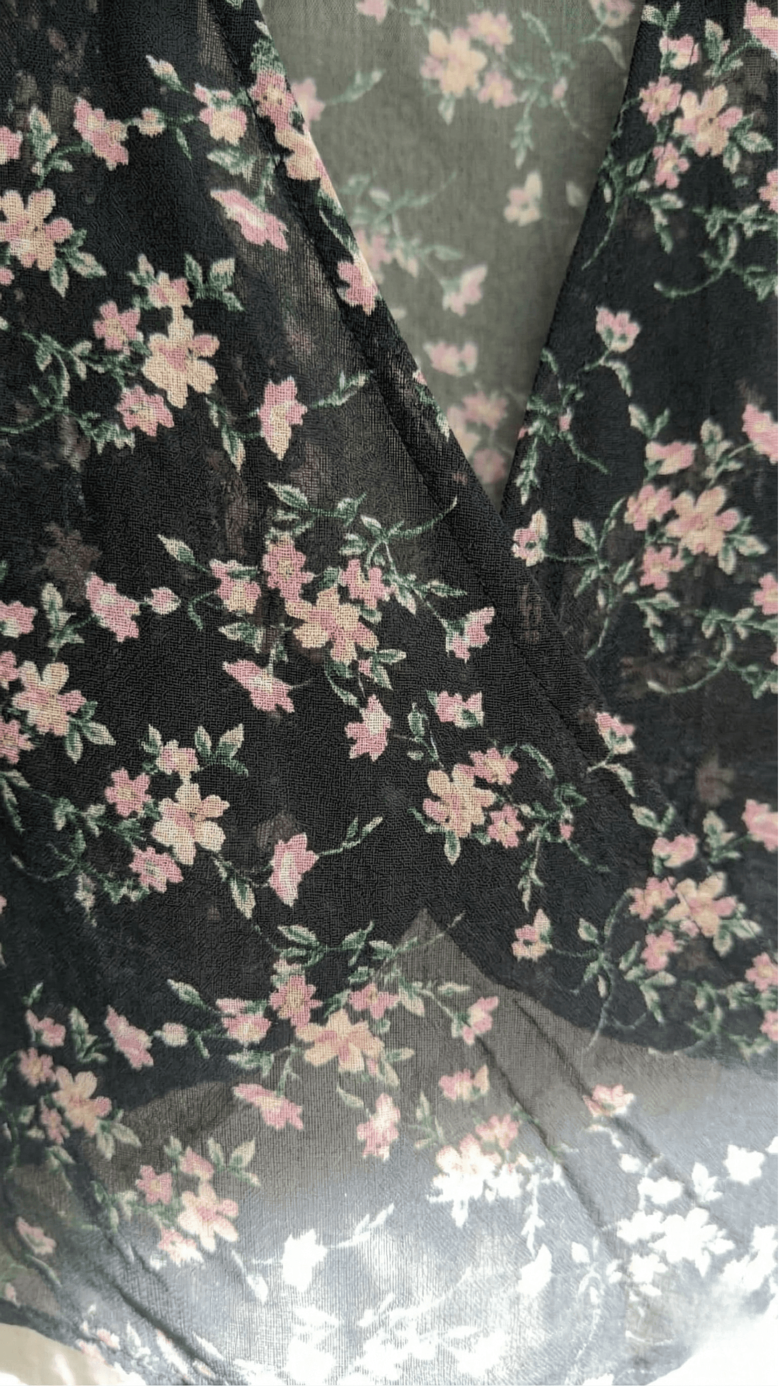 Blusa Gasa Cruzada Estampado Floral 2