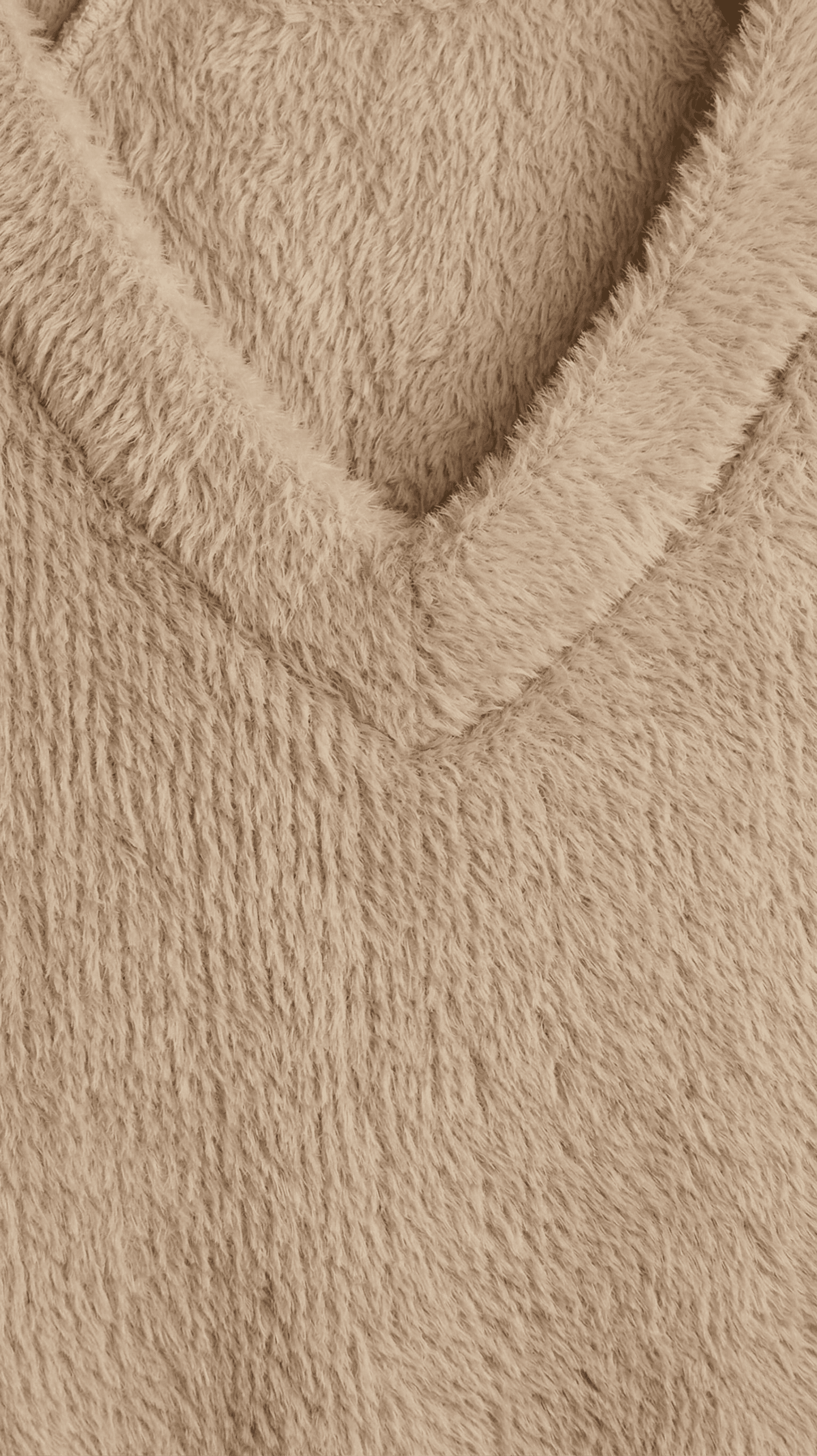 Suéter Escote V Efecto Peluche — vista 2
