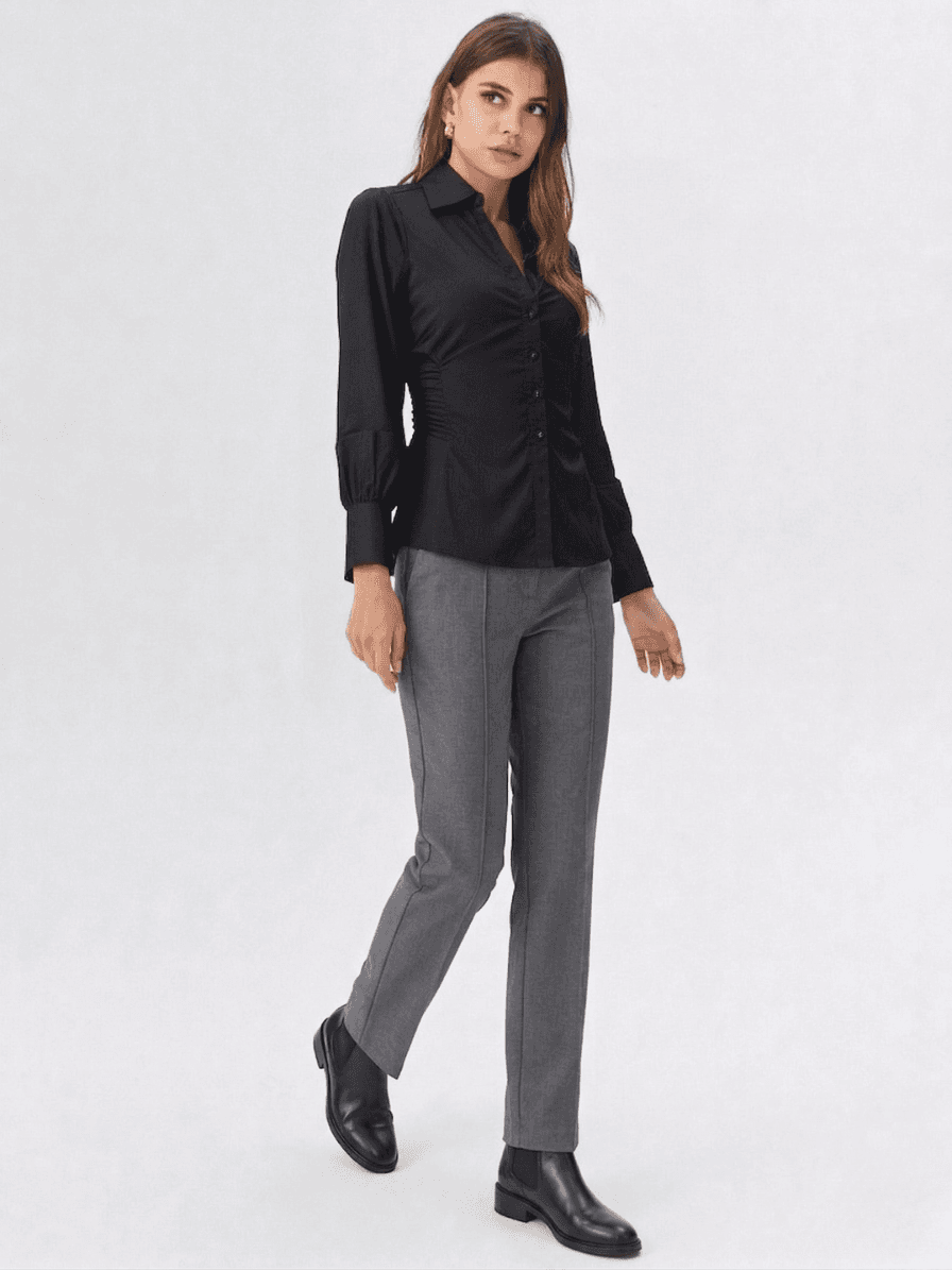 Camisa Entallada Estilo Minimal 1