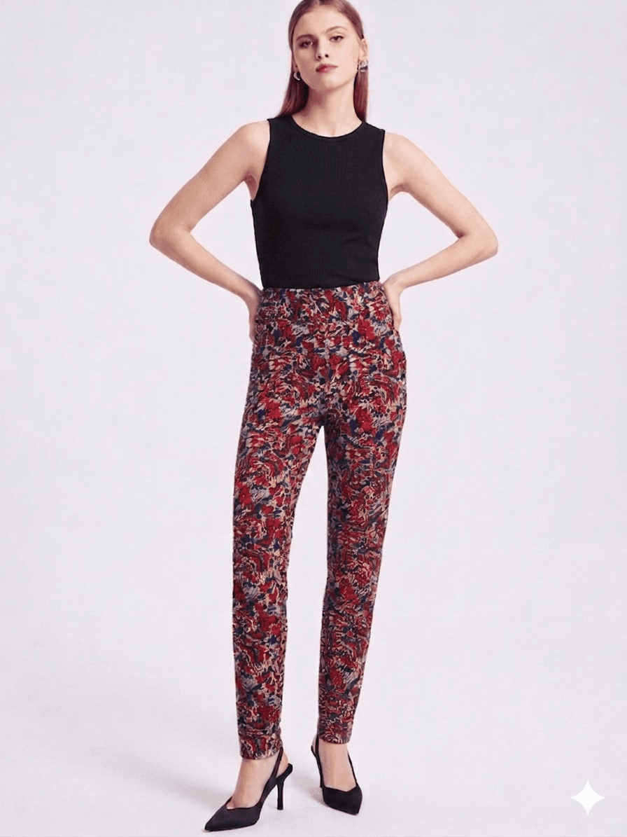 Pantalón Slim Fit con Estampado Psicodélico 1