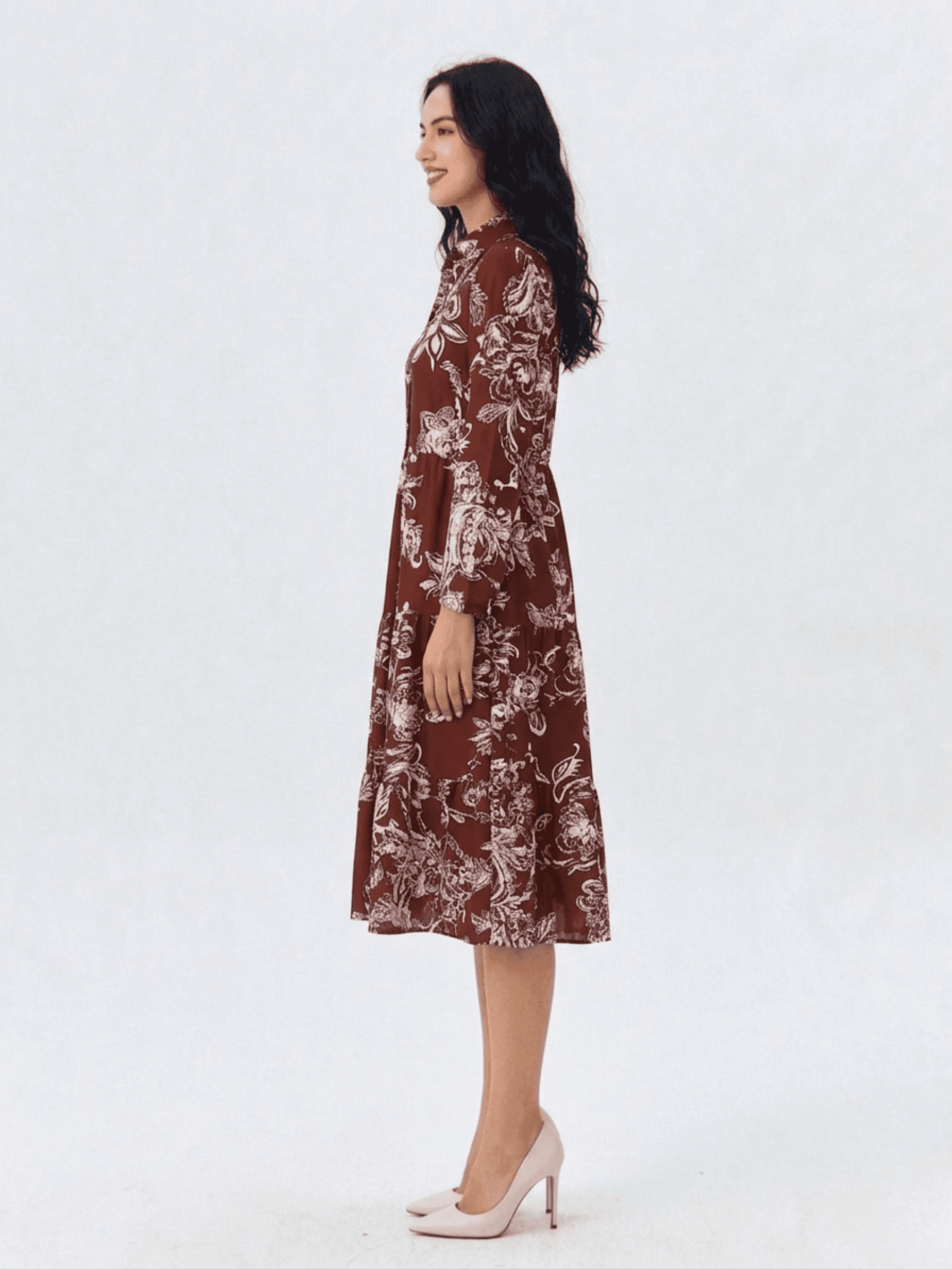 Vestido Midi Estampado Floral 3