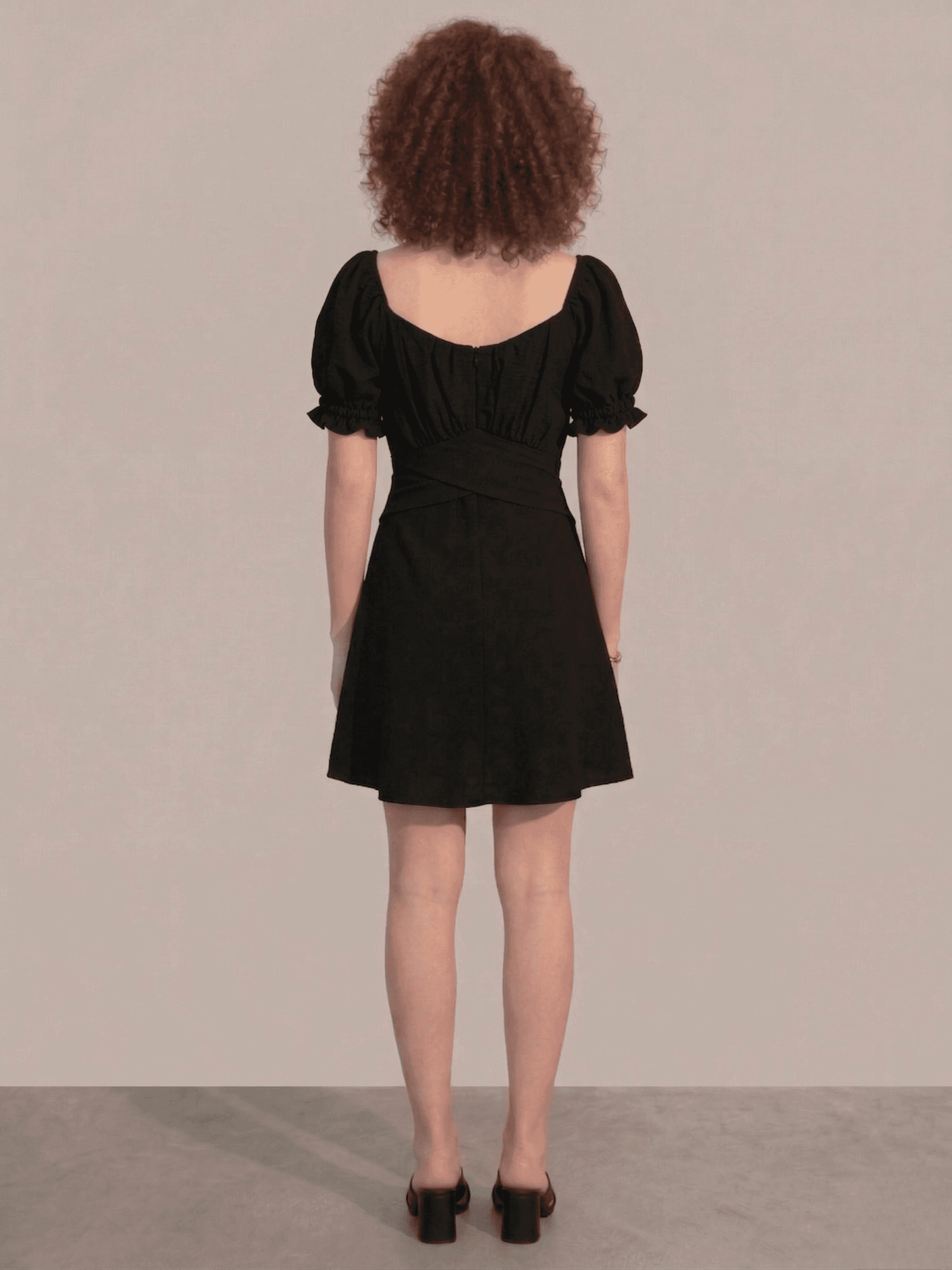 Vestido Midi Punto Negro 4