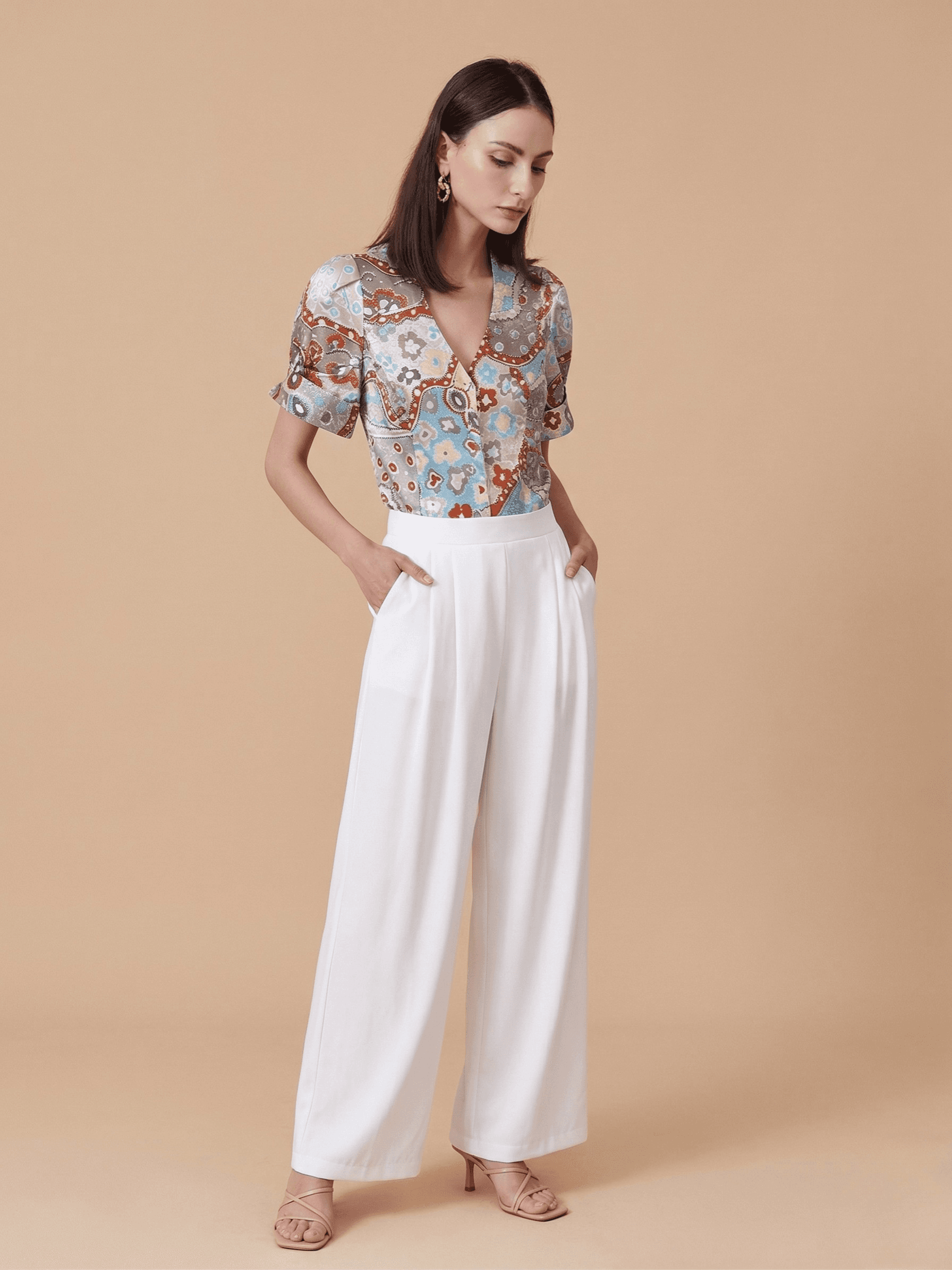 Blusa Satinada Cuello Halter