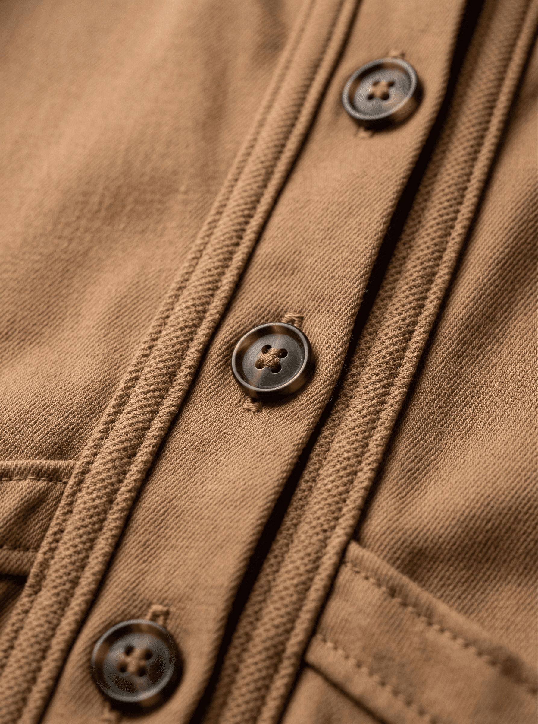 Sobrecamisa Camel con Botones Grandes 2