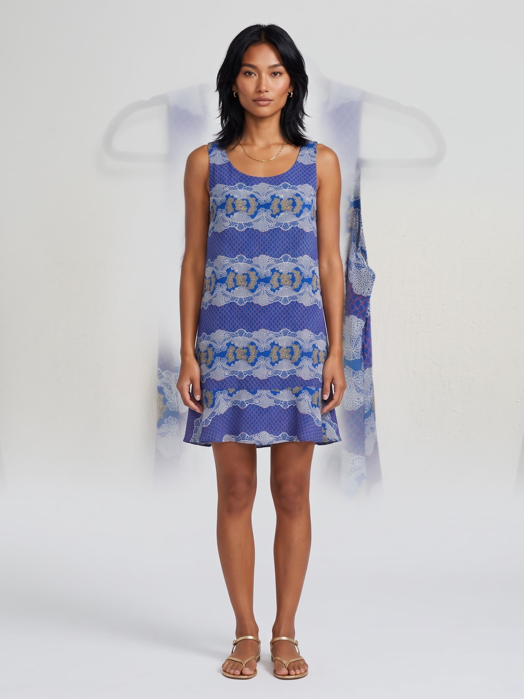 Vestido de Verano con Estampado de Cachemira