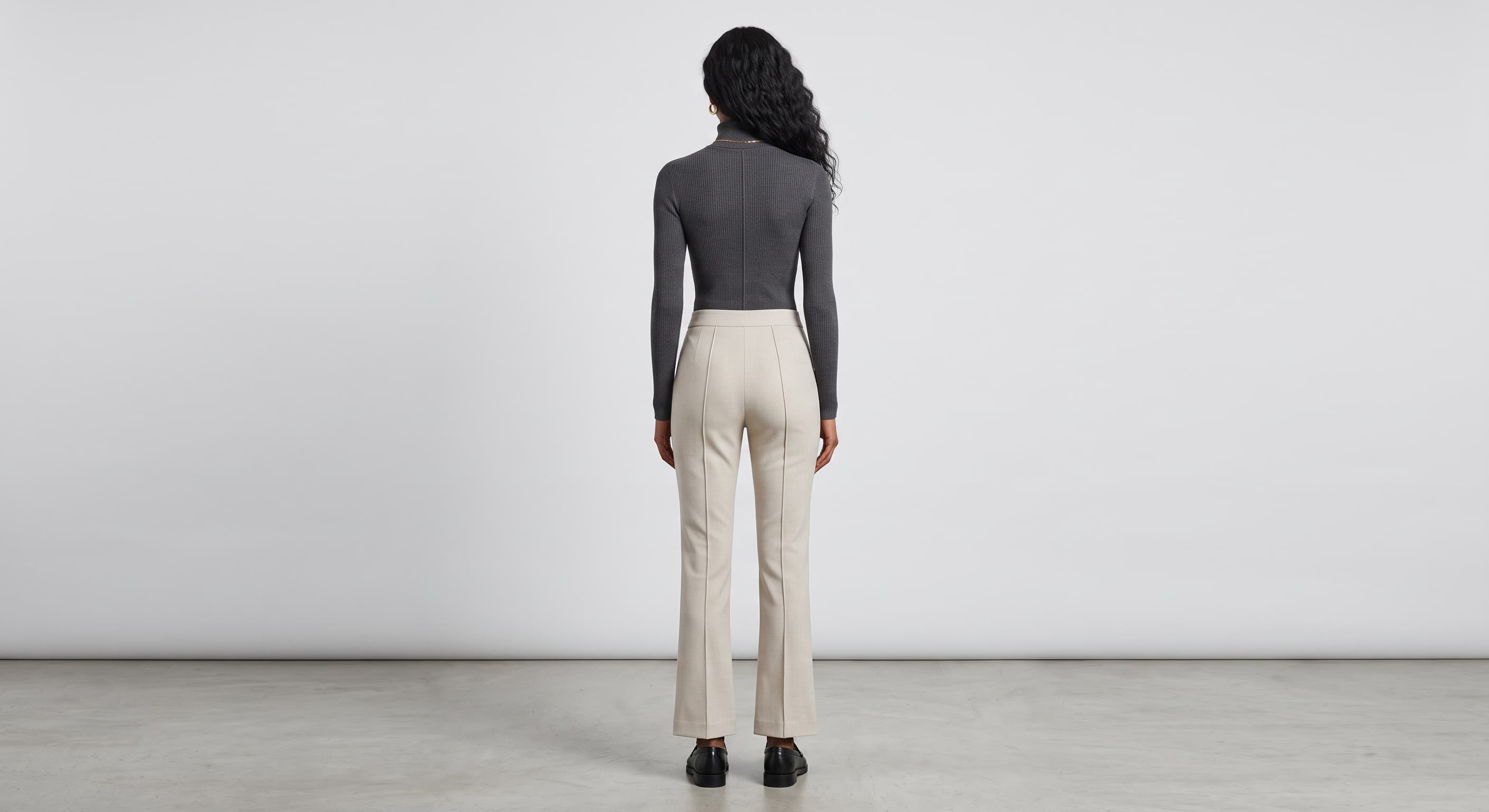 Pantalón de Punto con Costuras Frontales 4